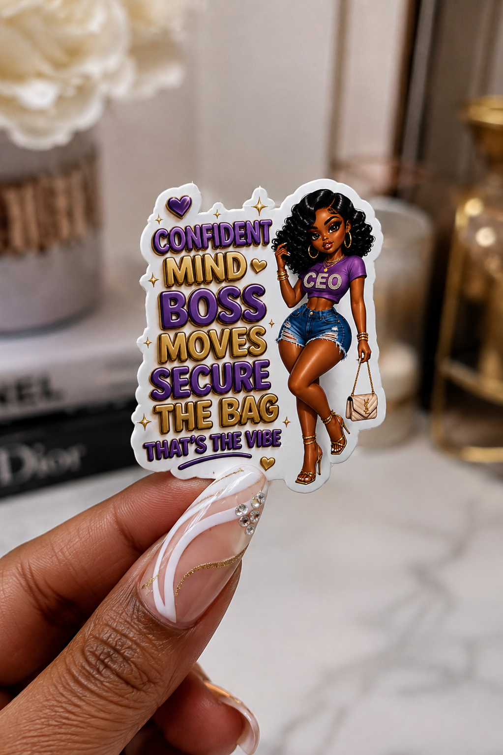 Confident Mind, Boss Moves – Premium Vinyl Sticker