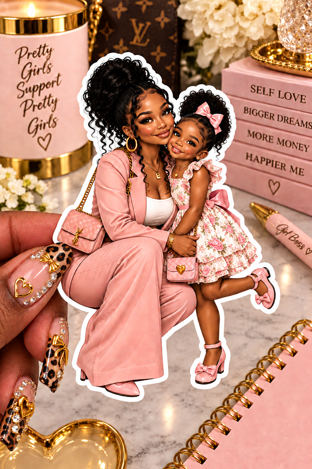 Mom & Daughter Love Sticker
