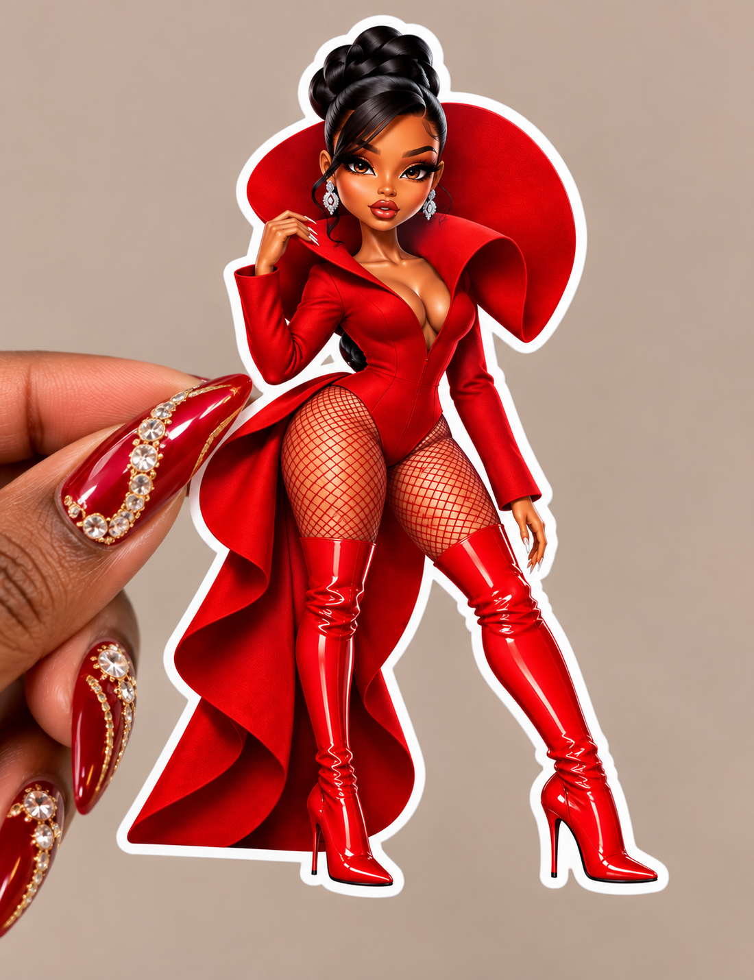 Red Hot Glamour Sticker