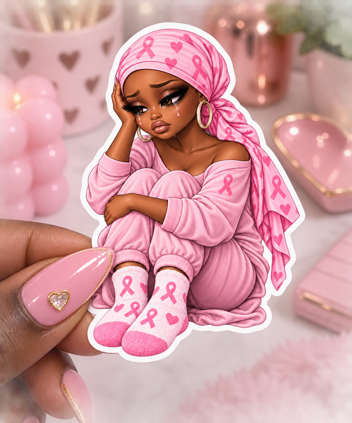 Cancer Warrior Chibi Sticker