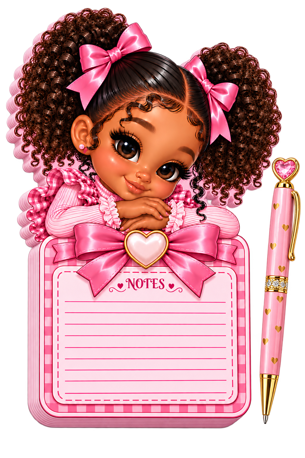 Pink Bow Shaped Notepad