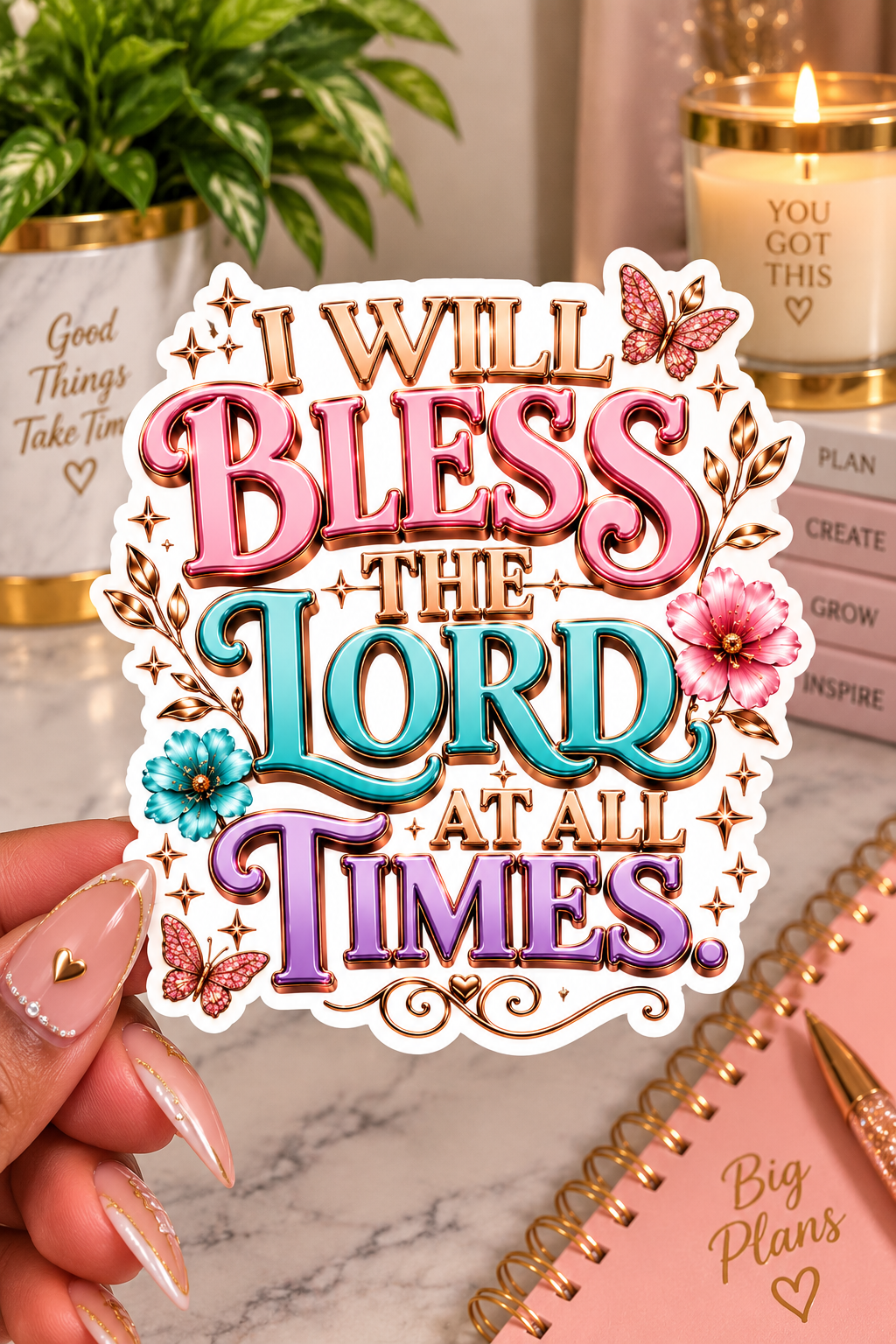 I Will Bless the Lord at All Times – Faith Sticker