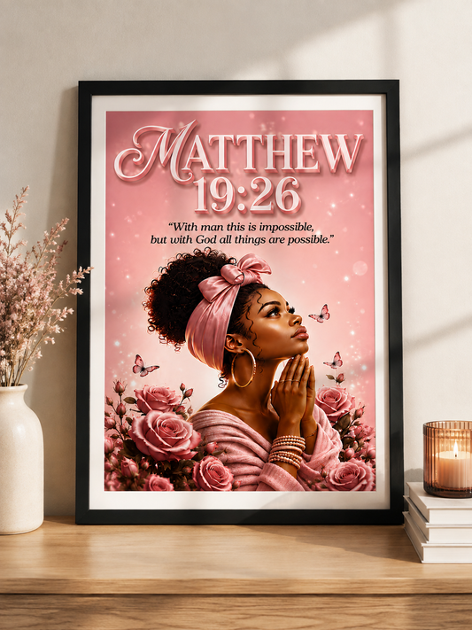 Matthew 19:26 Wall Art