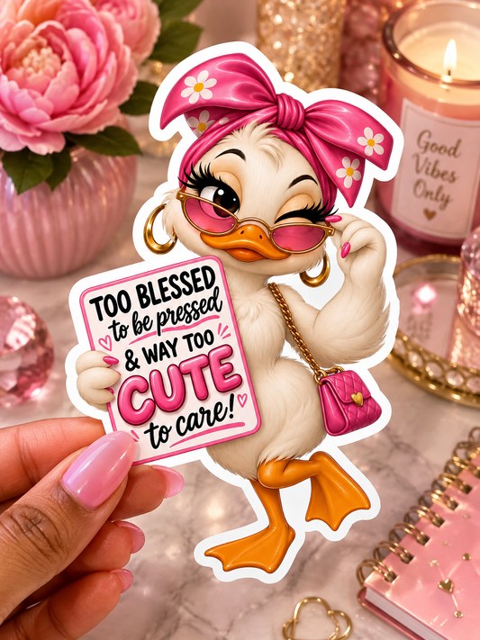 Too Blessed Sticker