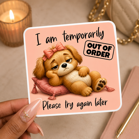 Temporarily Out of Order Sticker