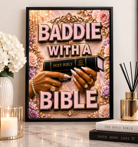 Baddie With A Bible Wall Art