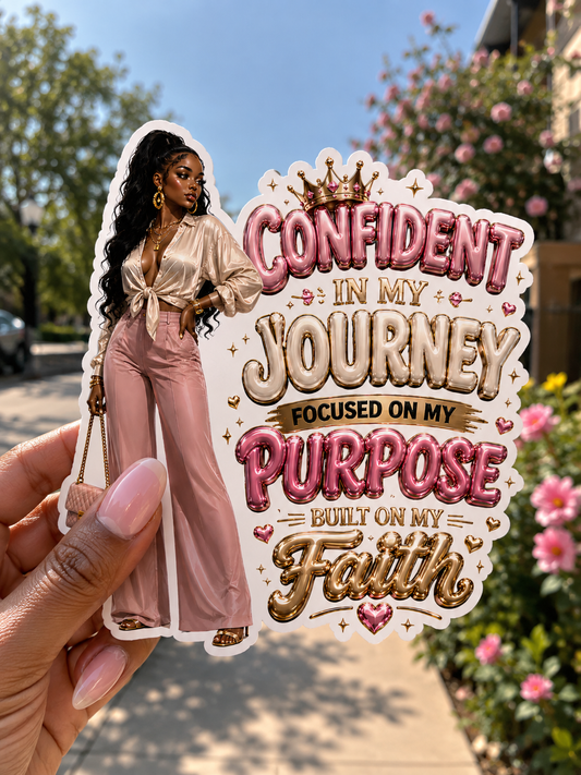 Confident In My Journey  Sticker