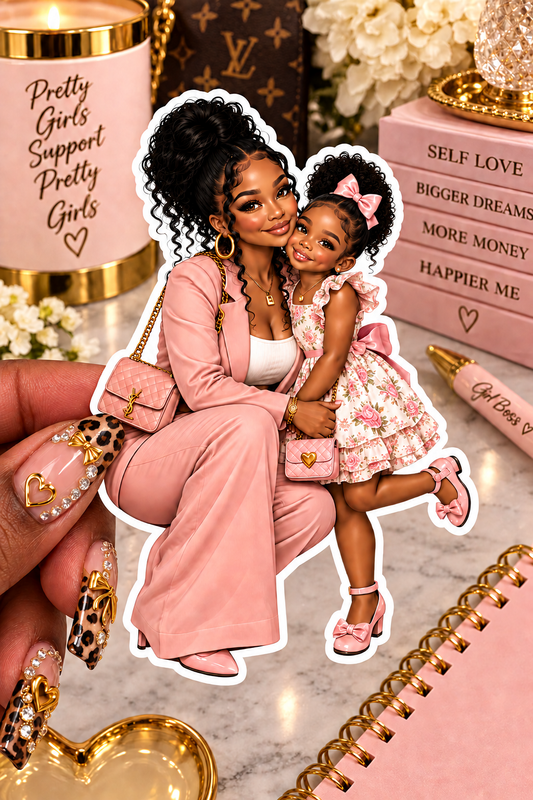 Mom & Daughter Love Sticker