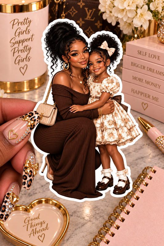 Mom & Daughter Love Sticker