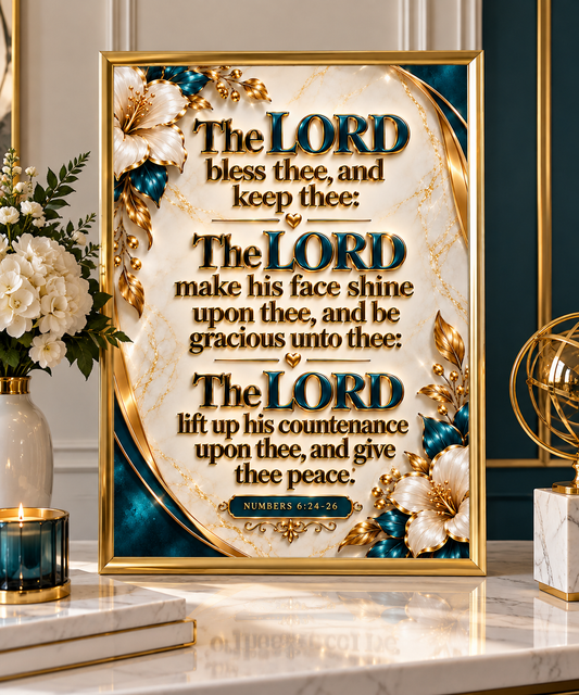 Numbers 6:24–26 – The LORD Bless Thee Scripture Wall Art