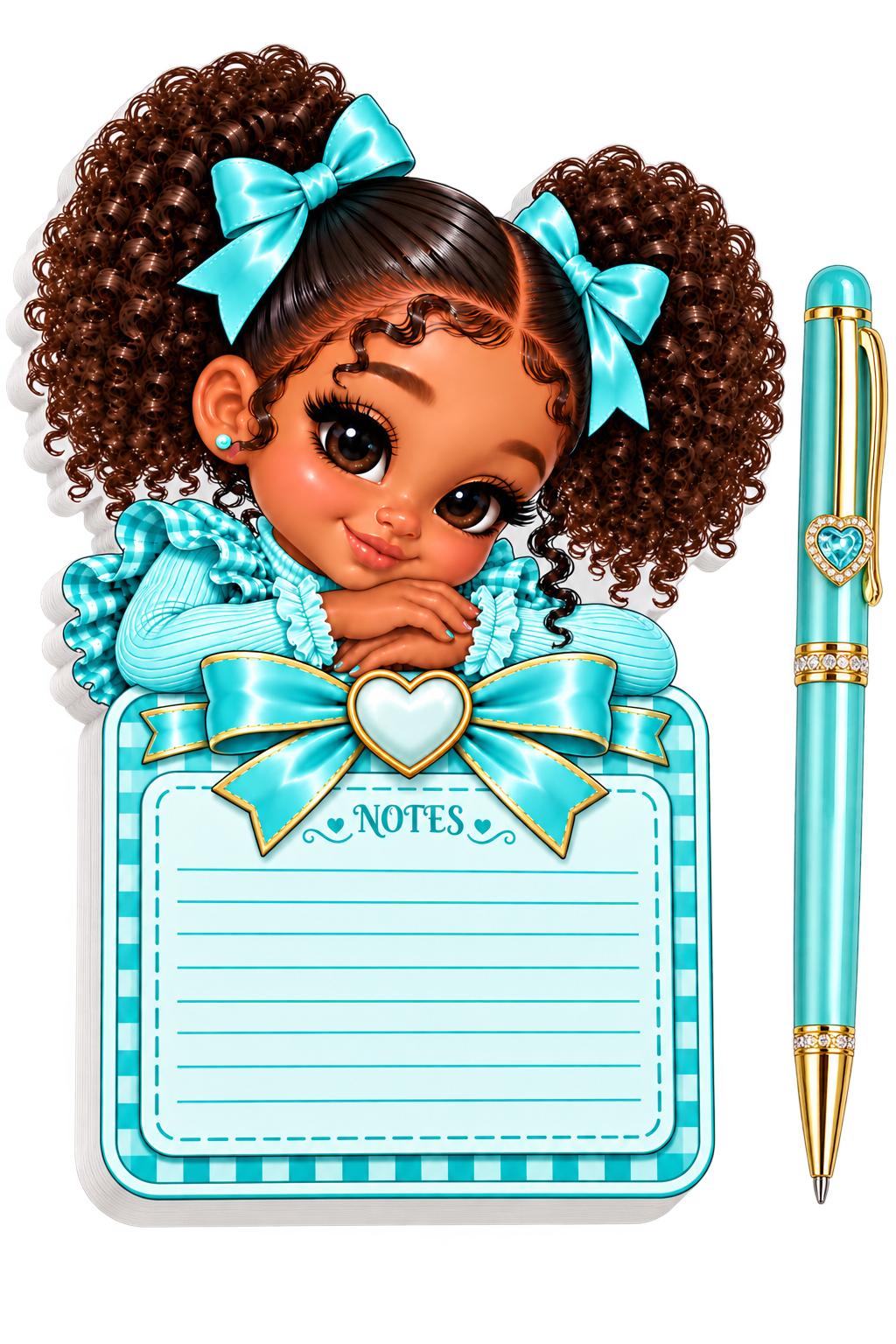 Tiffany Blue Bow Shaped Notepad