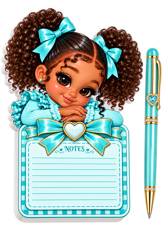 Tiffany Blue Bow Shaped Notepad