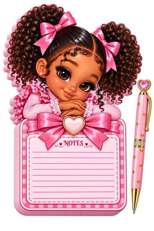 Pink Bow Shaped Notepad