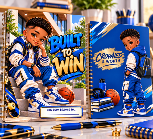 Built to Win Boys Notebook Cover Set – Front & Back