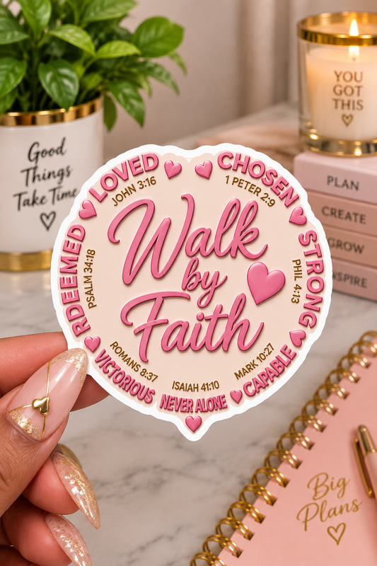 Walk by Faith – Christian Inspirational Sticker
