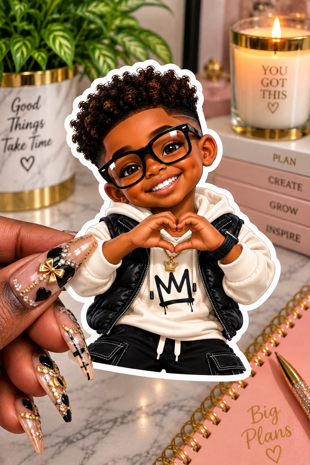 King of My Heart – Adorable Little King Sticker
