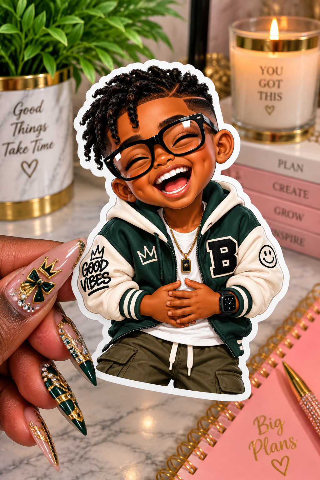 Good Vibes Little King – Happy Sticker